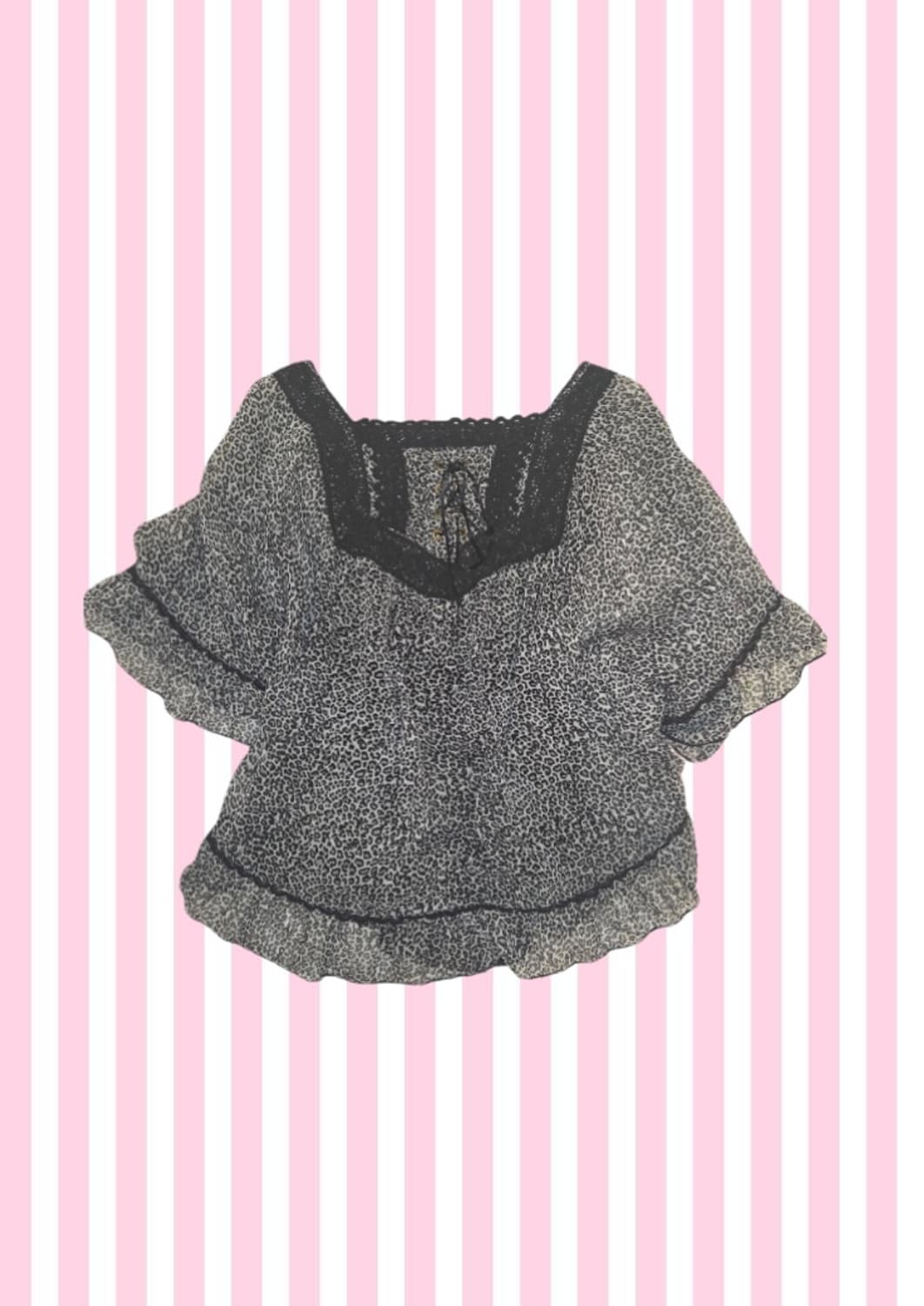 오네갸루 모리걸 호피 레오파드 케이프 상품이미지1