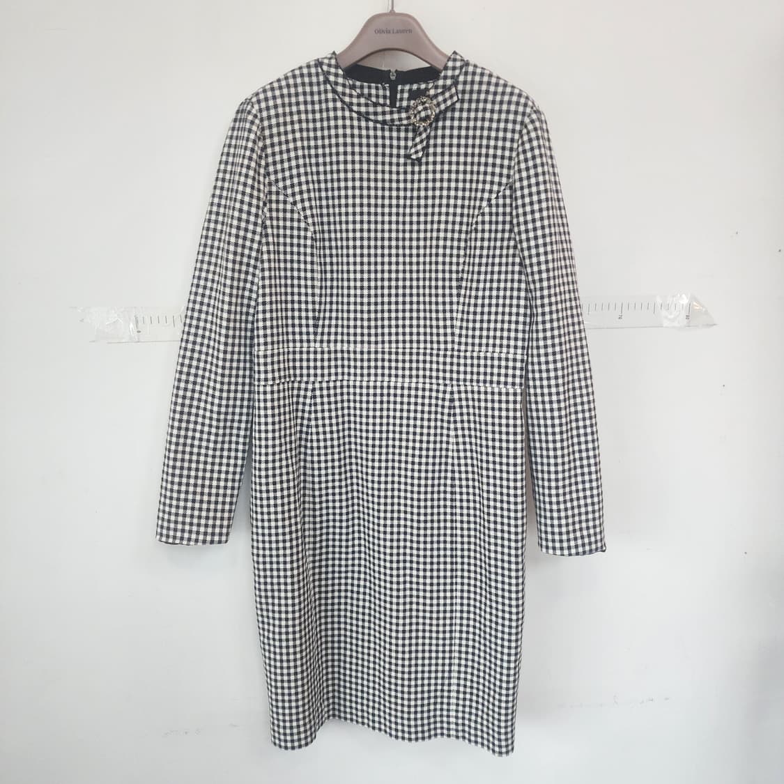 린KL 체크 롱 원피스 상품이미지1