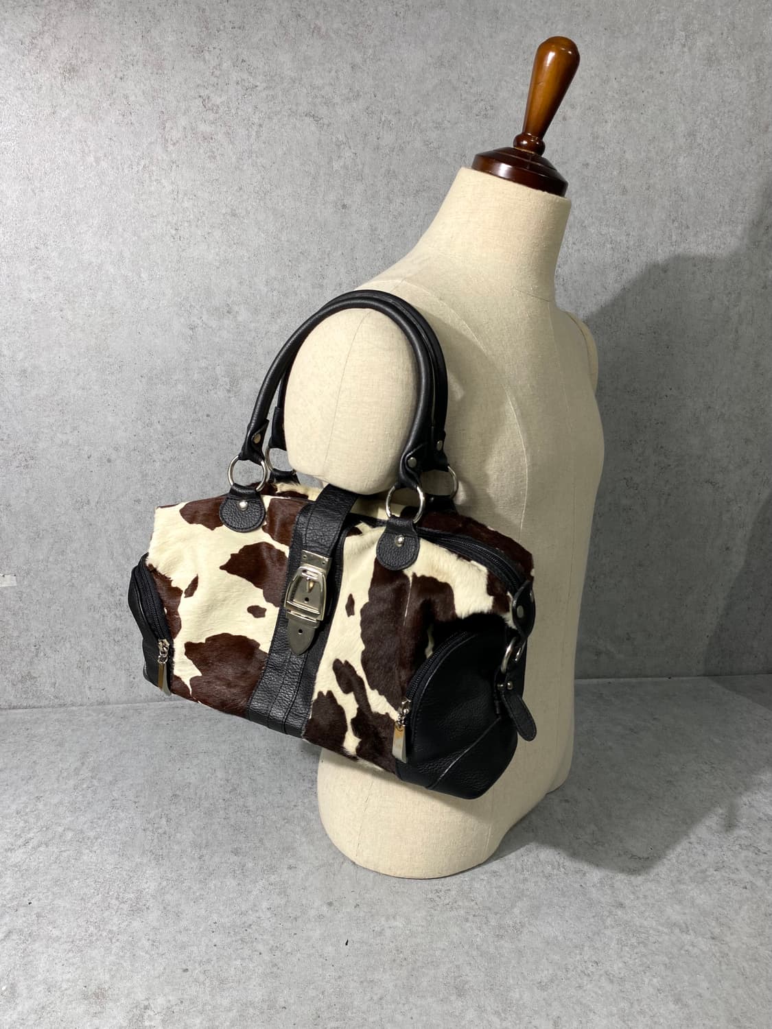 [34*21] Vintage 빈티지 송치 레더 핸드백 상품이미지1