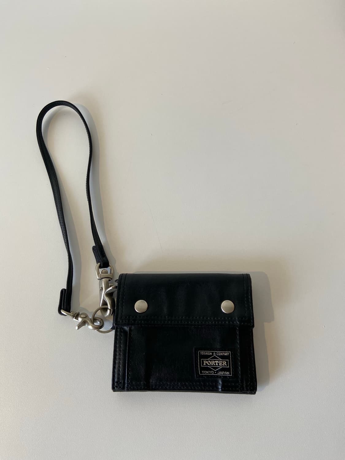 요시다포터 블랙 반지갑 + 스트랩 상품이미지1