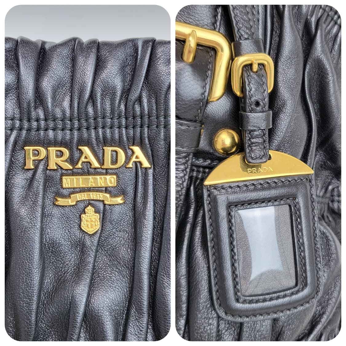 정품 프라다 클래식 고프레 램스킨 2-WAY 백 상품이미지8