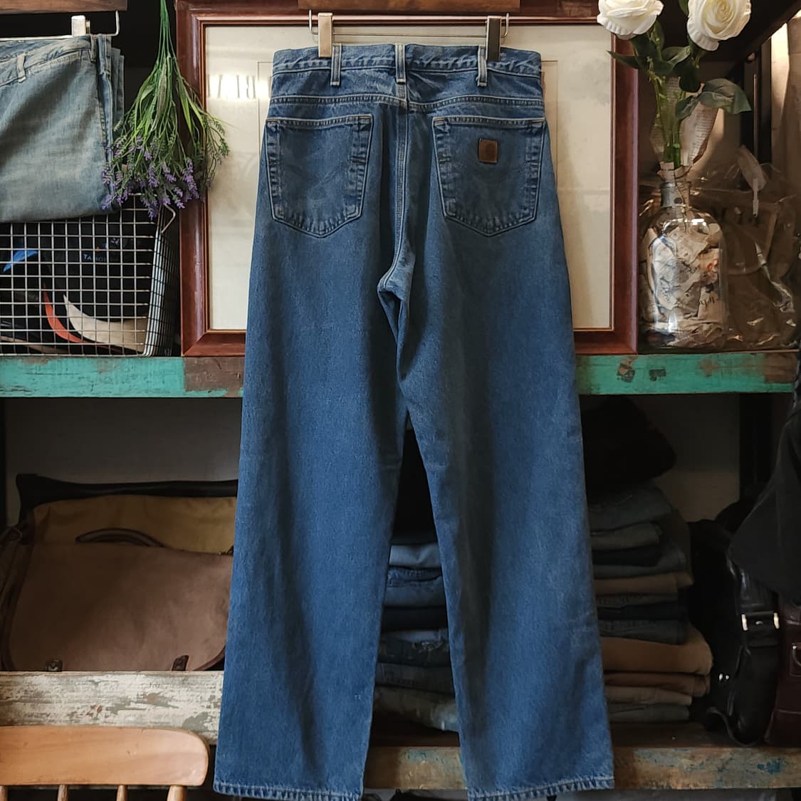 칼하트 데님팬츠 체크 라이닝 워크 데님 팬츠 32x32 상품이미지2