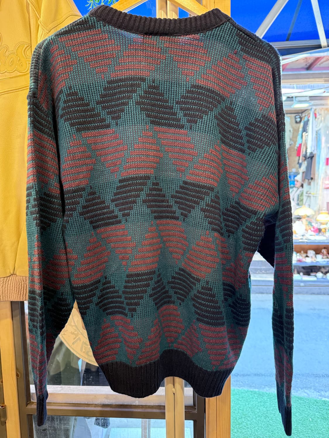 빈티지 청록 패턴 니트 상품이미지3