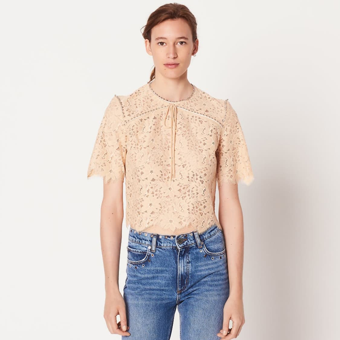 산드로(sandro) 쥬얼리 레이스블라우스 55-66 상품이미지2