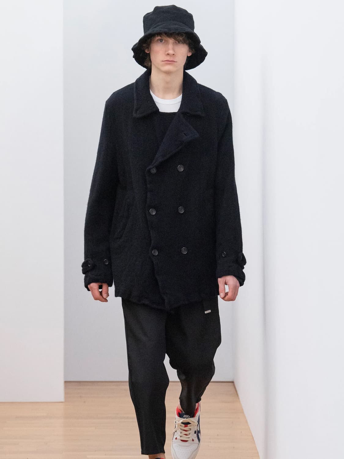 꼼데가르송 셔츠 축융 울 피코트 블랙 상품이미지1