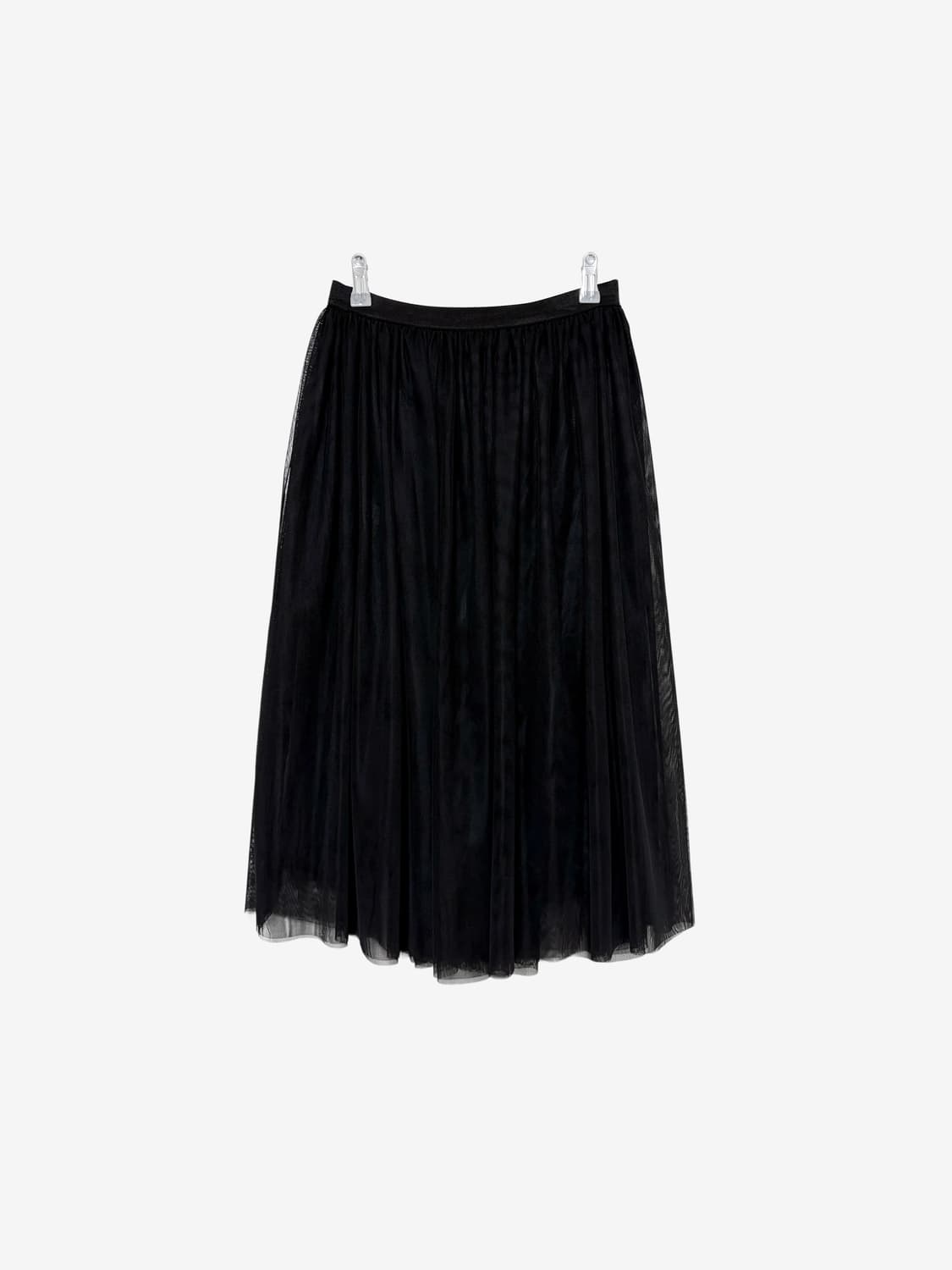 Sheer Midi Skirt – Black 상품이미지4