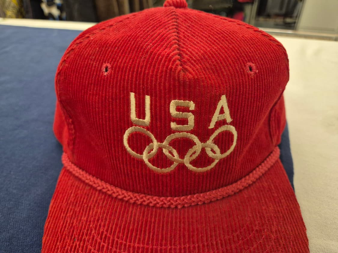 90s USA 올림픽 코듀로이 트러커 캡 상품이미지2