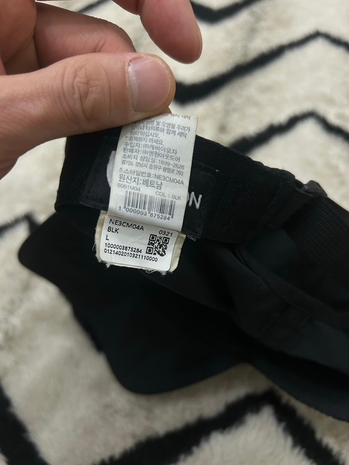 [L]노스페이스 나일론 로고 캡/블랙 상품이미지5