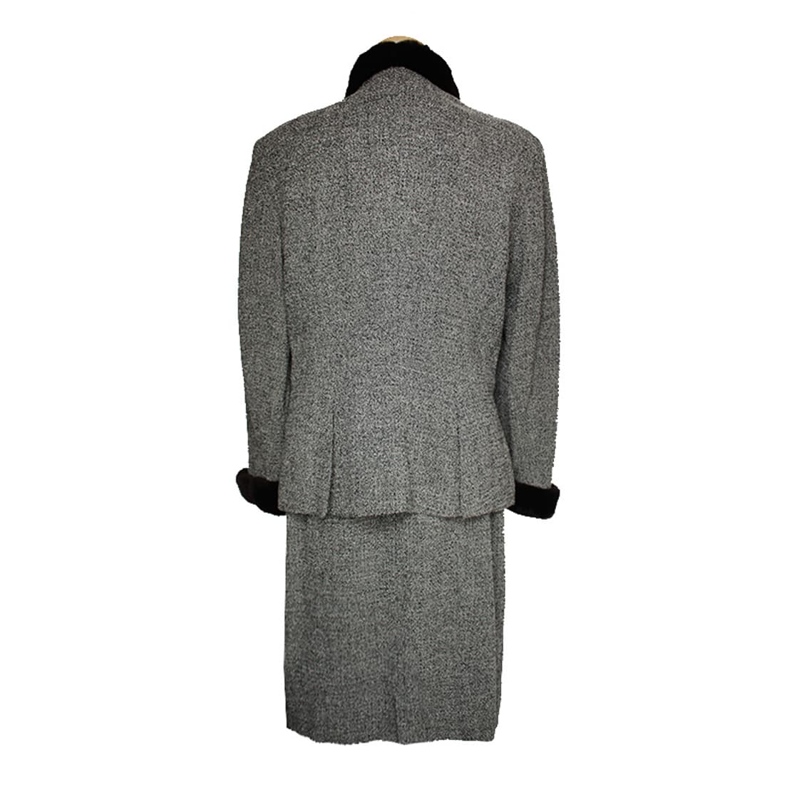 레나 랑에 퍼 트림 멜란지블랙 투피스 66 상품이미지2