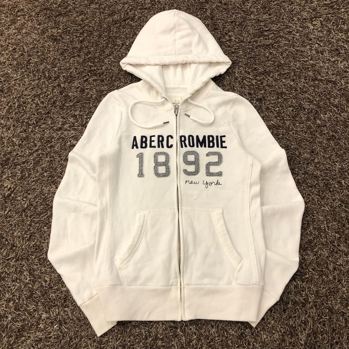 아베크롬비 화이트 딱붙 후드집업 상품이미지1