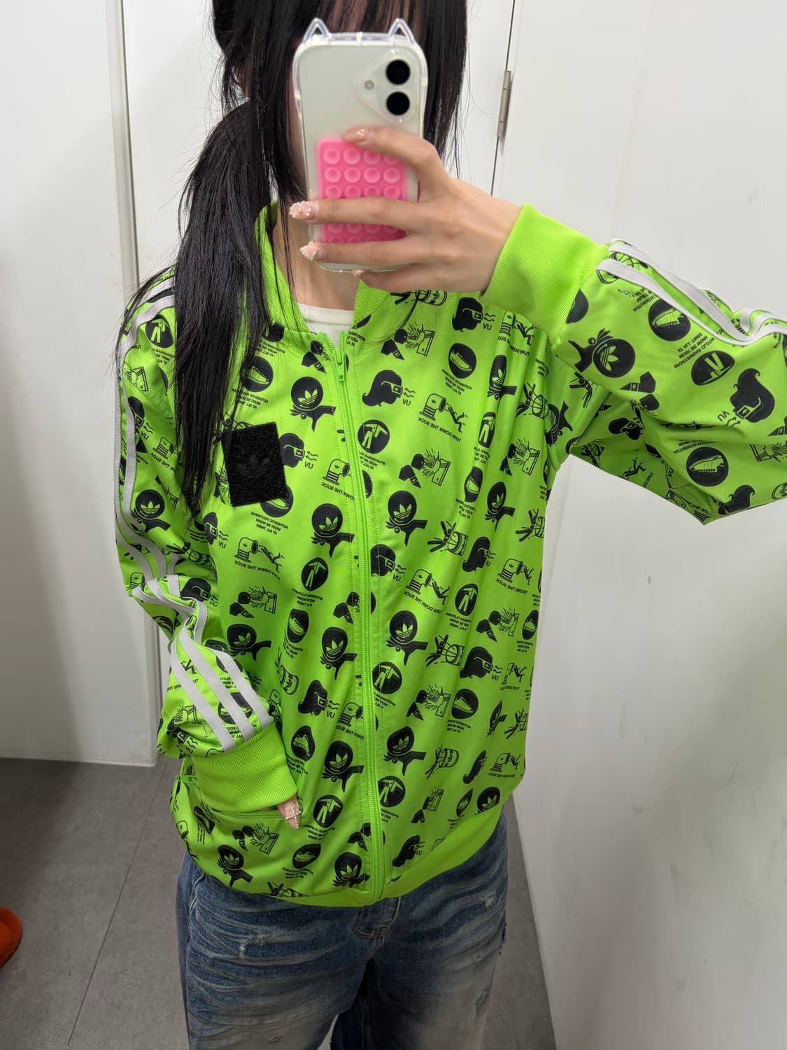 아디다스 safety 형광 트랙탑 상품이미지5