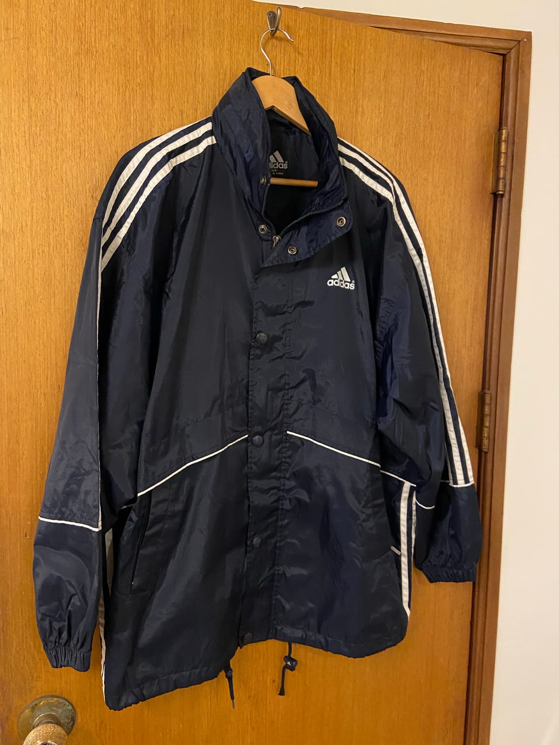 빈티지 아디다스 네이비 삼선 바람막이 자켓 상품이미지2