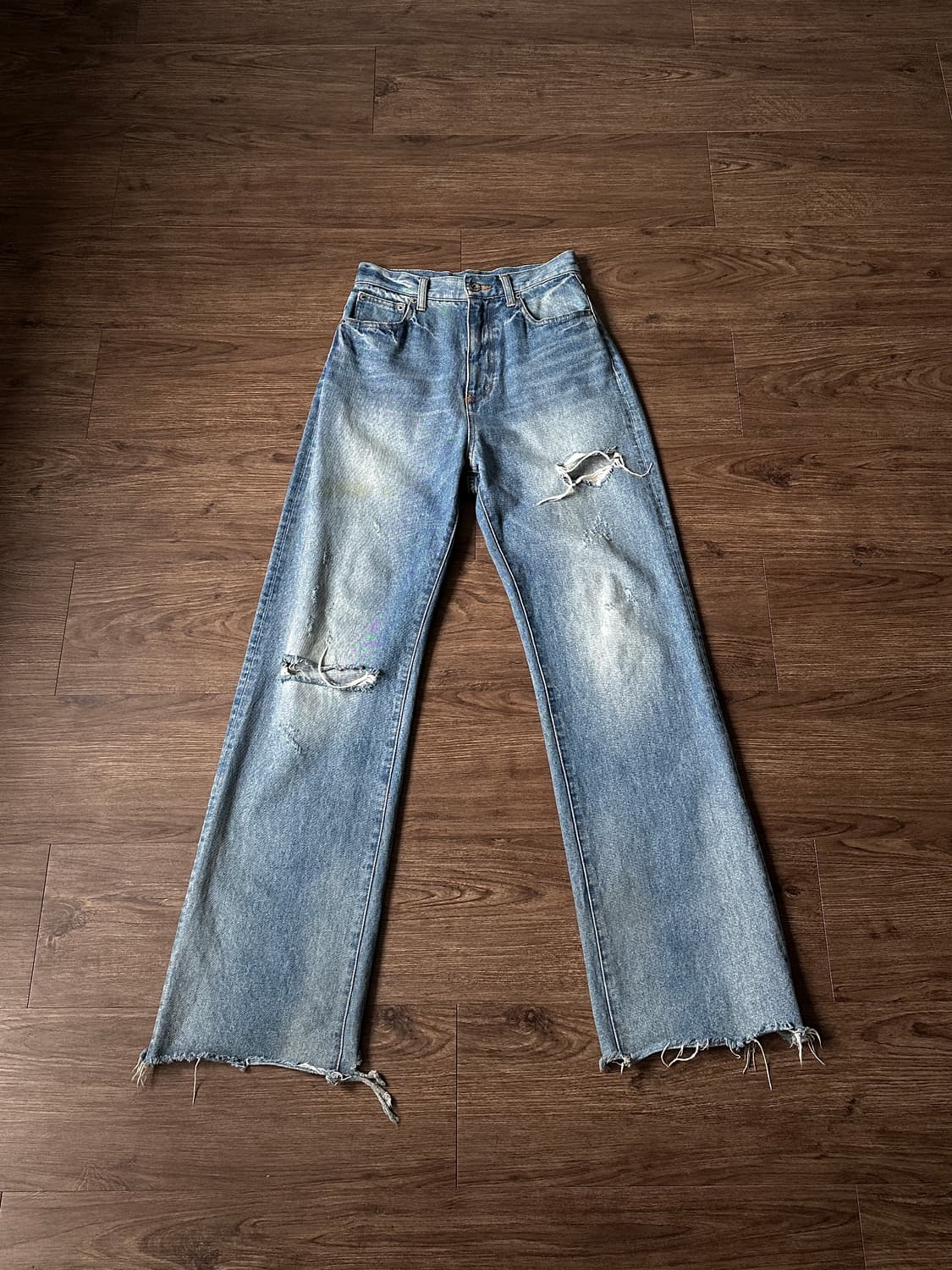 Jeansis 스톤 워시드 플레어 진 상품이미지7