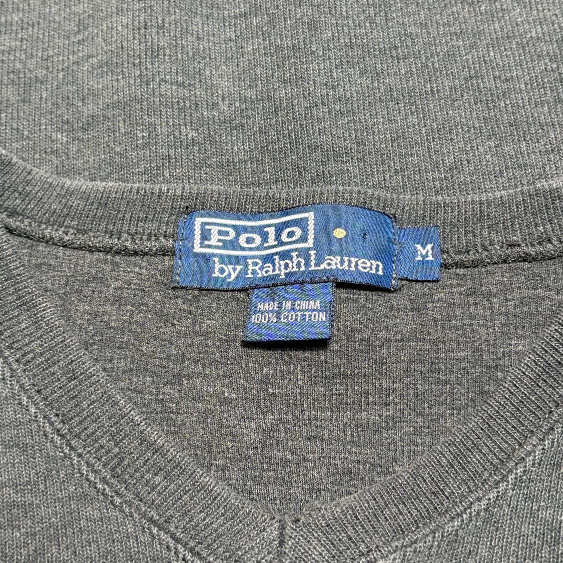 M 폴로랄프로렌 챠콜 코튼 브이넥 맨투맨 상품이미지4