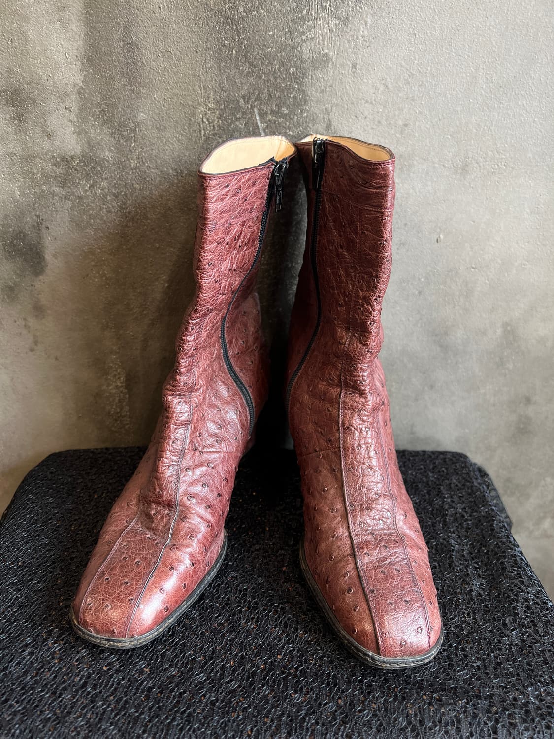 안젤로 코폴라 오스트리치 레더 앵클 부츠 상품이미지1