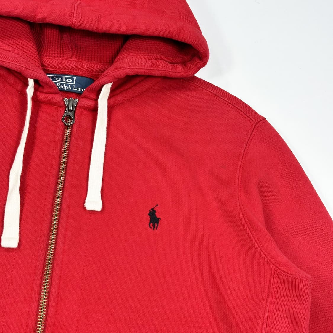 폴로 랄프로렌 헤비코튼 써멀 후드집업 레드 M 상품이미지4
