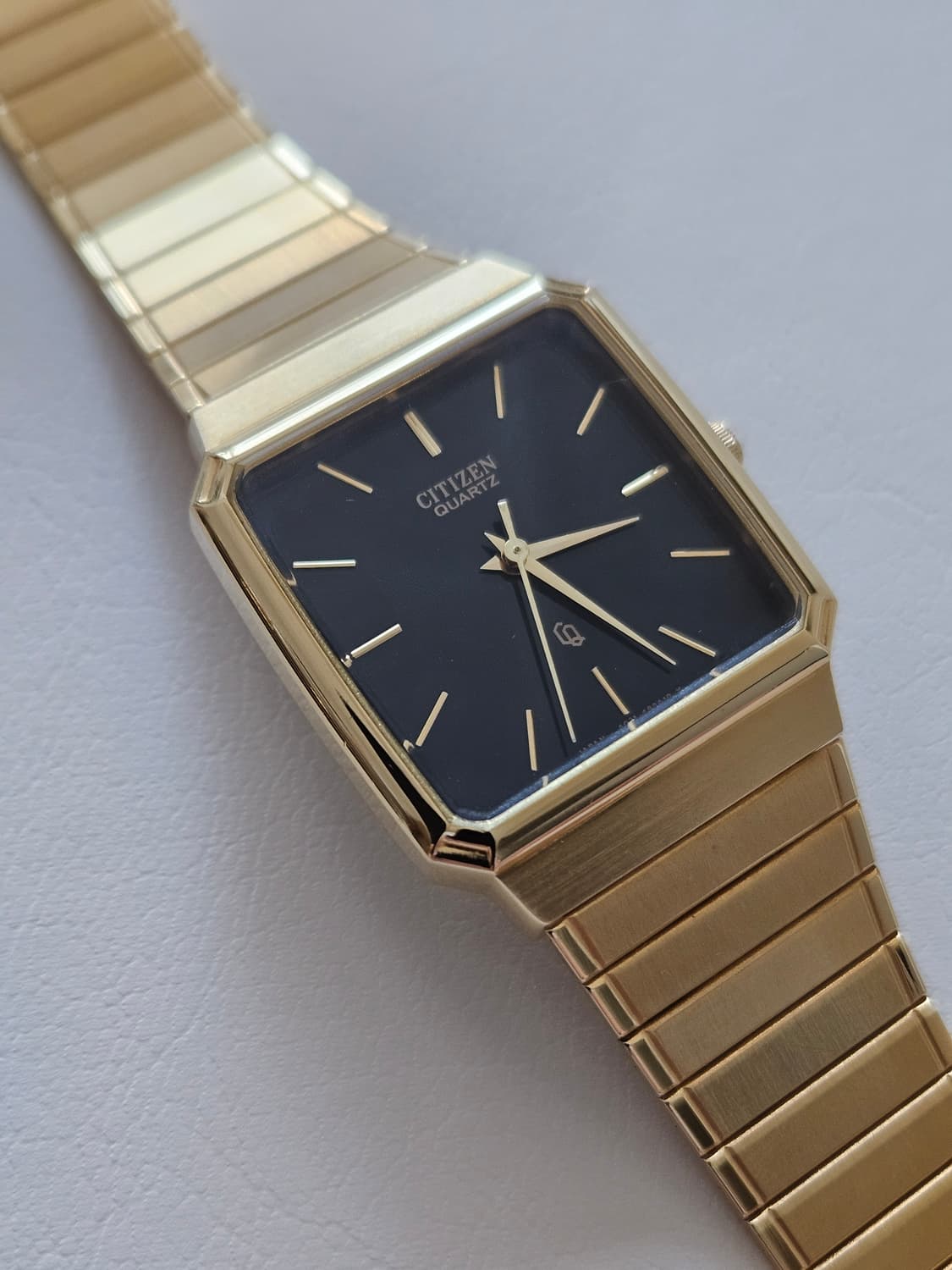 빈티지 시티즌 쿼츠 금장 사각 시계 상품이미지1