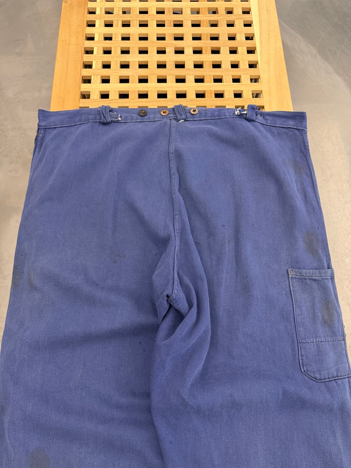 1950s FRENCH HAIRY INDIGO DENIM 프렌치워크팬츠 상품이미지7