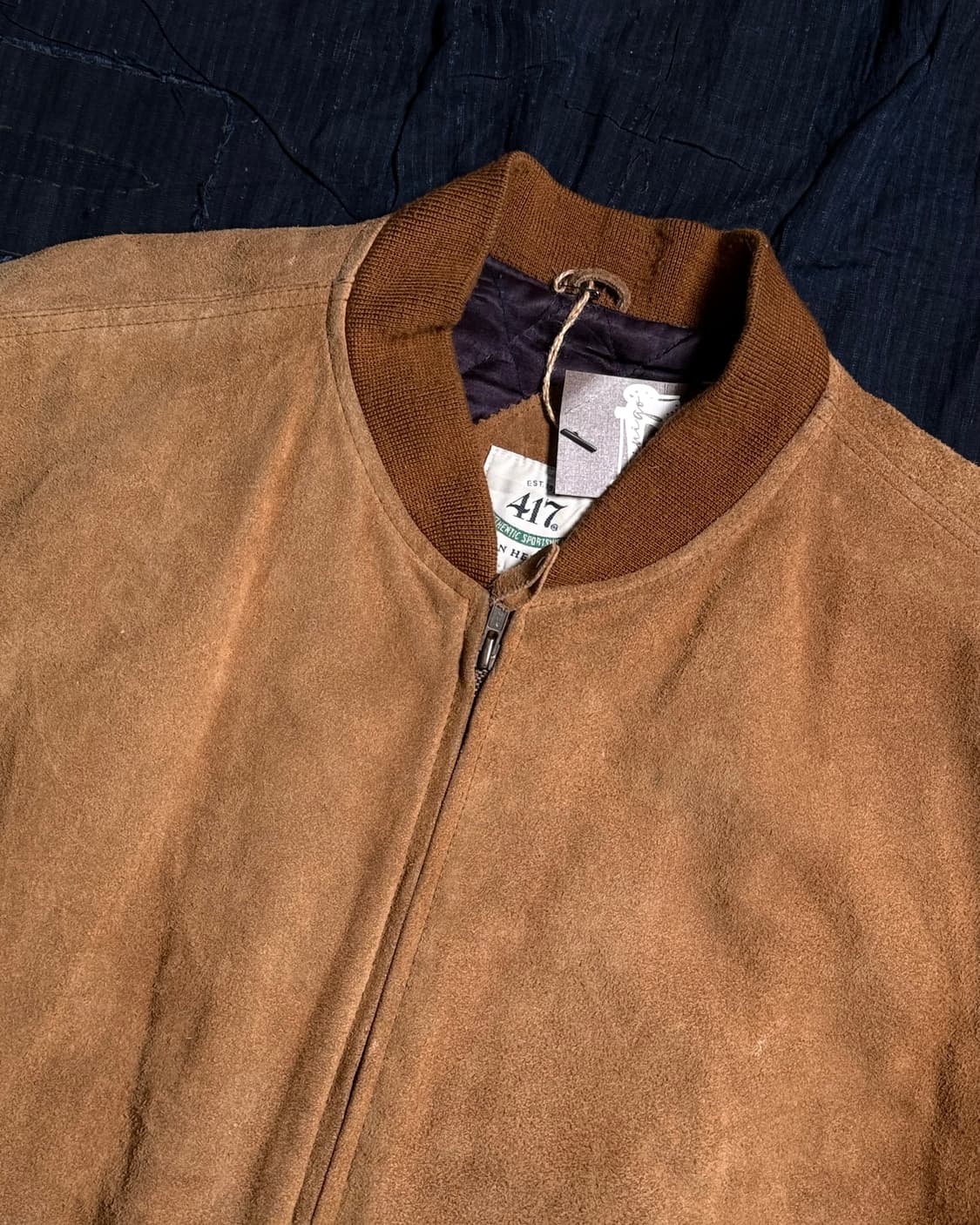 90‘s 417 by 반호이젠 스웨이드 봄버 자켓 XL 상품이미지2