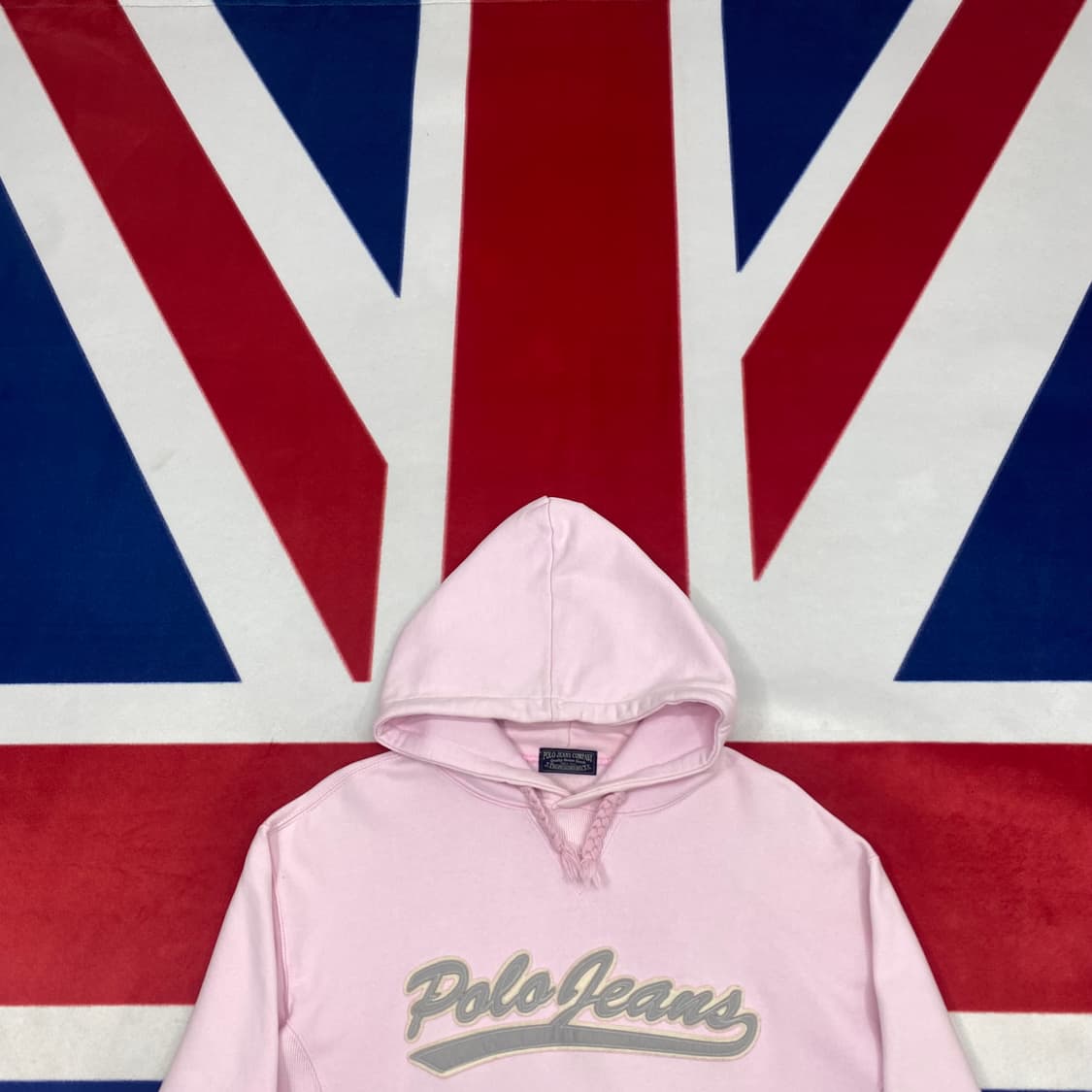 폴로진스 핑크 후드티 실측L  상품이미지2
