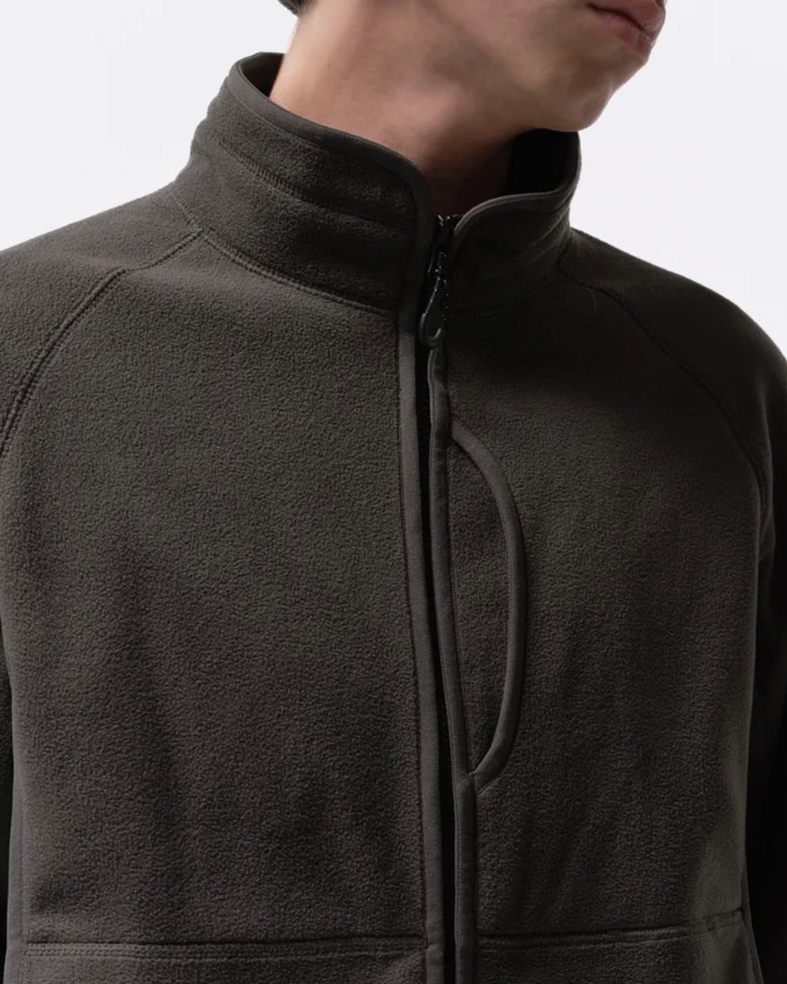 무신사 스탠다드/ 시티 레저 스트럭처 플리스 하이넥 재킷 머드그레이/ L 상품이미지3