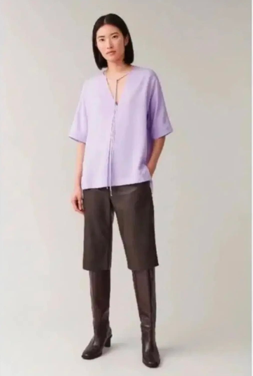 32 ) COS 여성 넥 타이 튜닉 탑 상품이미지3