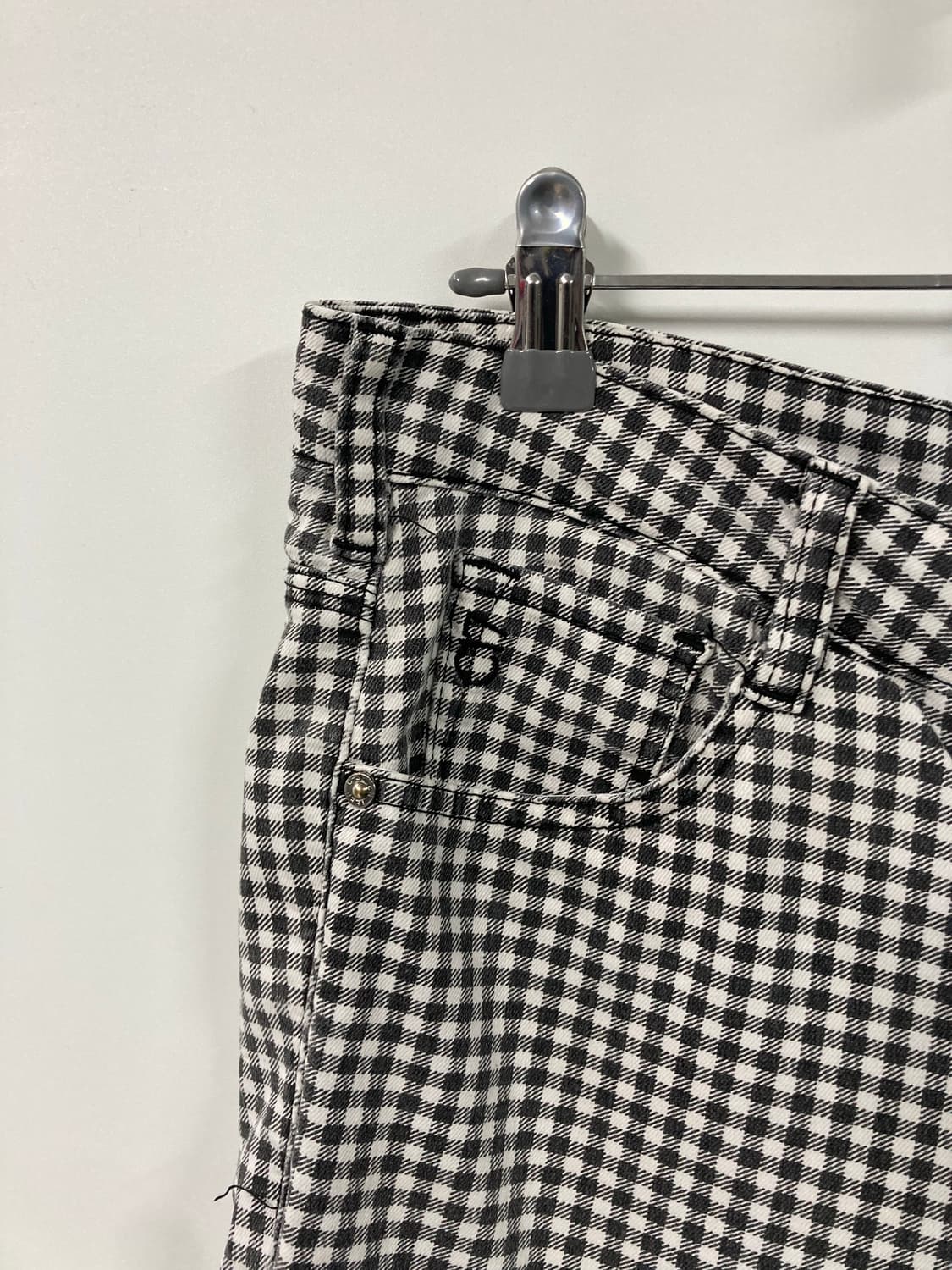 빈티지 체크 7부 팬츠 상품이미지5