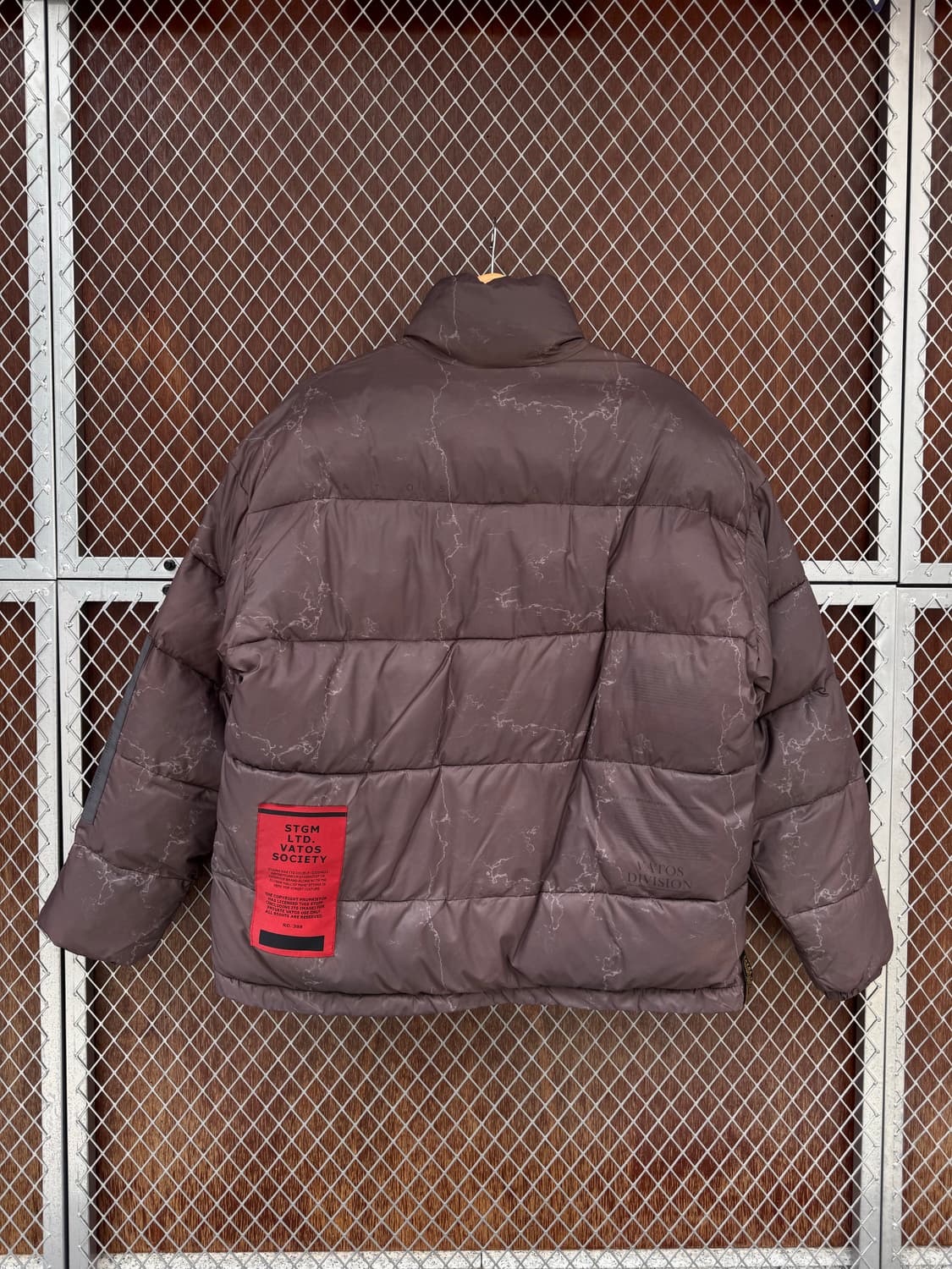 스티그마 STIGMA 브라운 스톤 패턴 오버핏 패딩 점퍼 M 상품이미지8