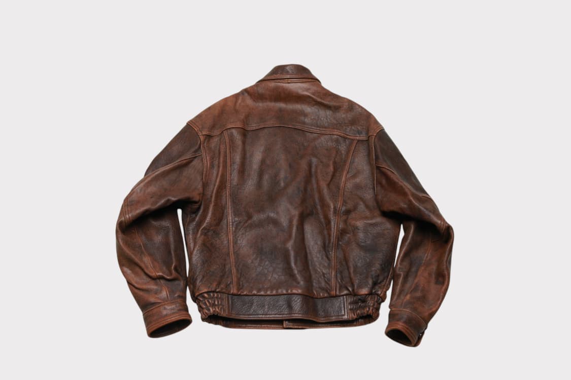 [S] 빈티지 리얼 레더 바이커 자켓 상품이미지7