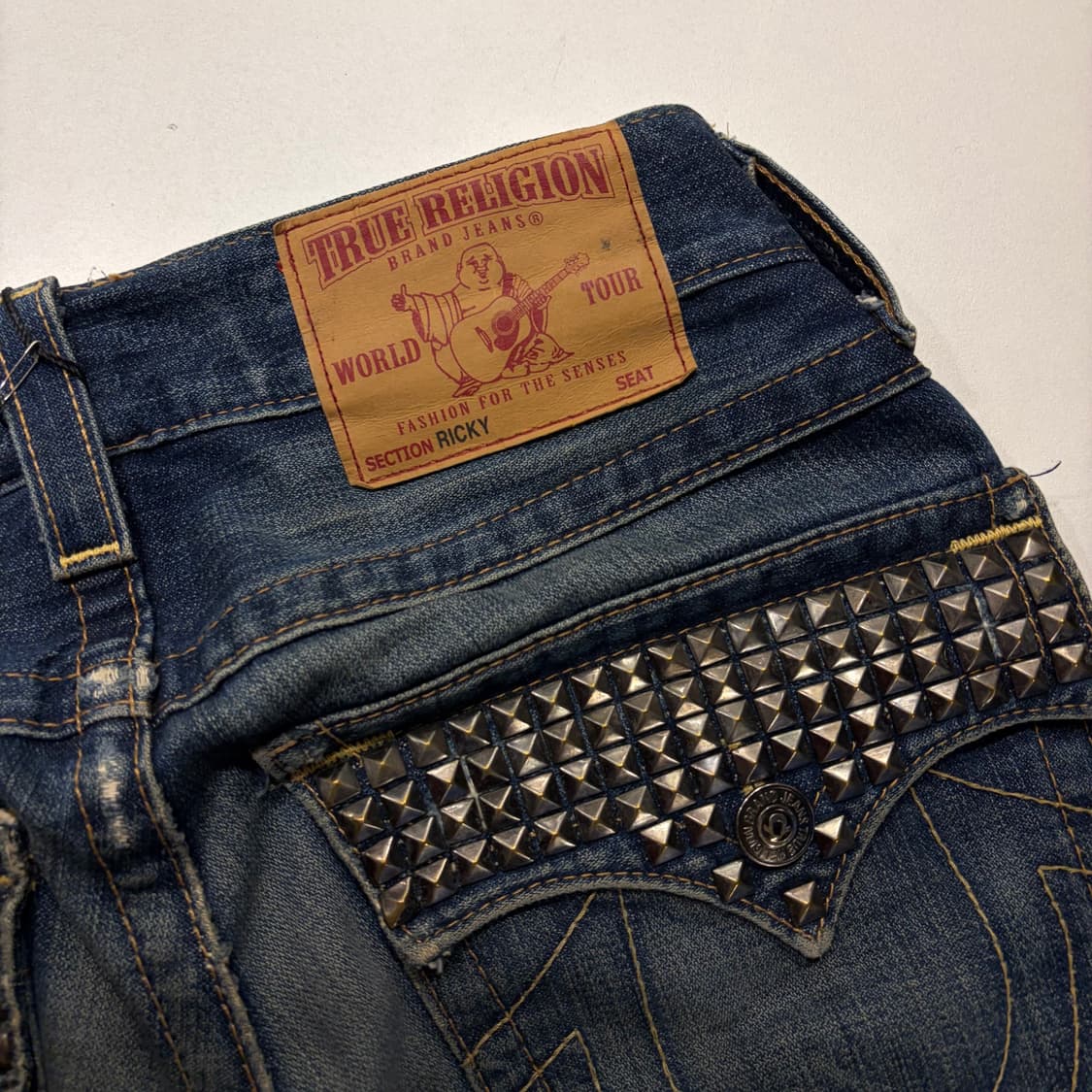 [28] 트루릴리젼 리키 스터드 데님 청바지 팬츠 C894 상품이미지4