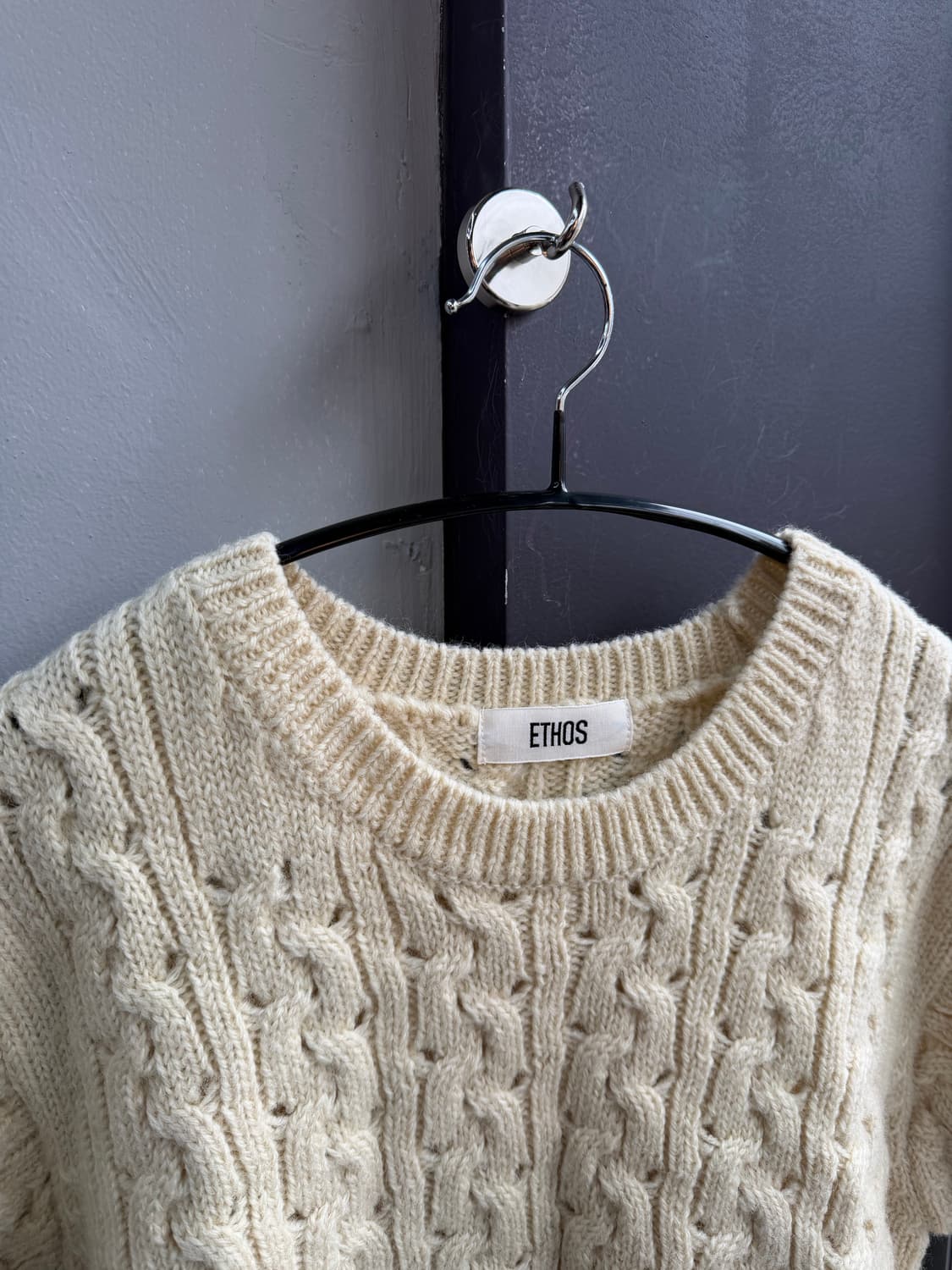 에토스 케이블 스웻 울 니트 상품이미지5