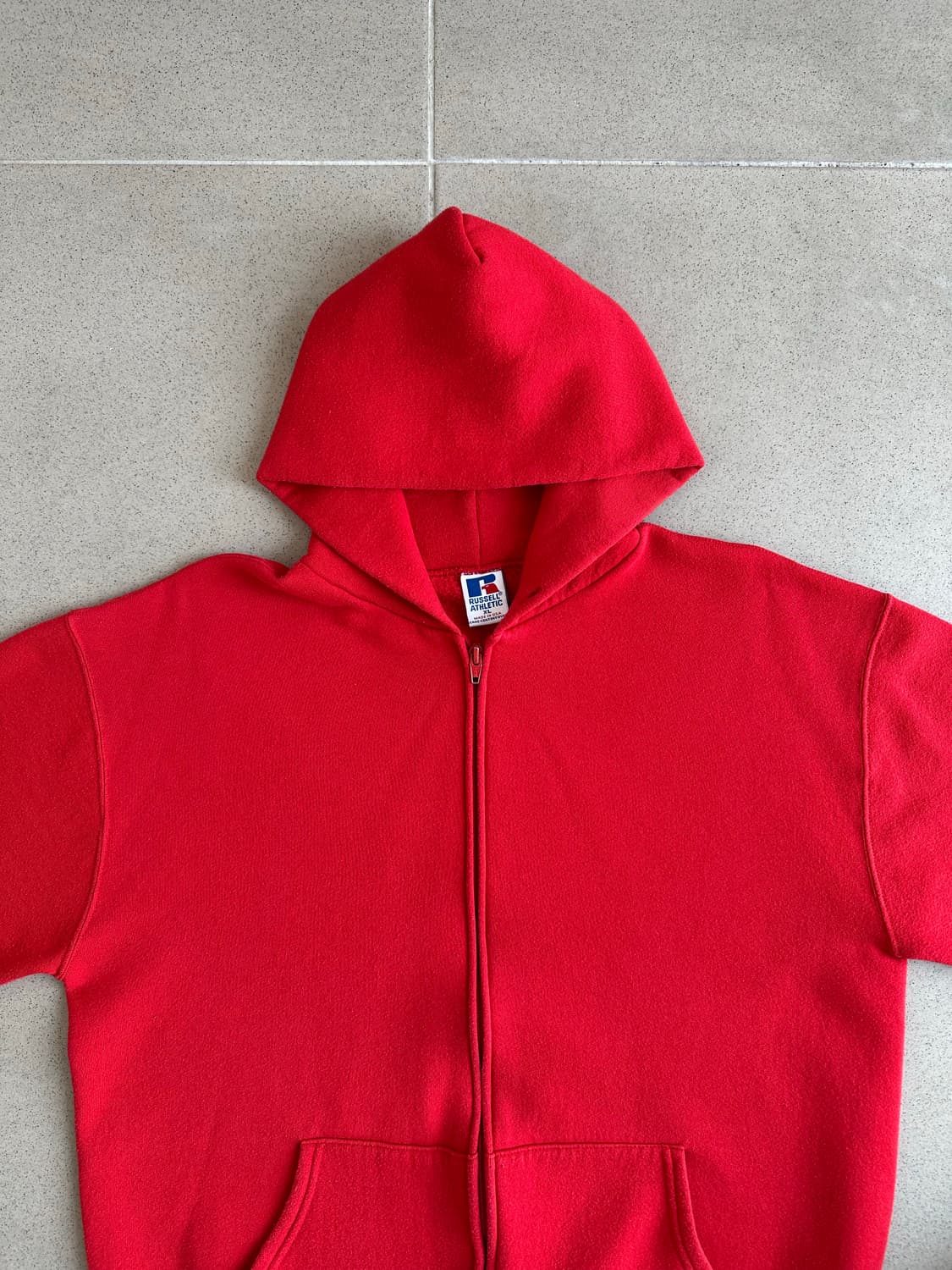 90s 빈티지 러셀 후드집업 레드 XL USA 상품이미지4