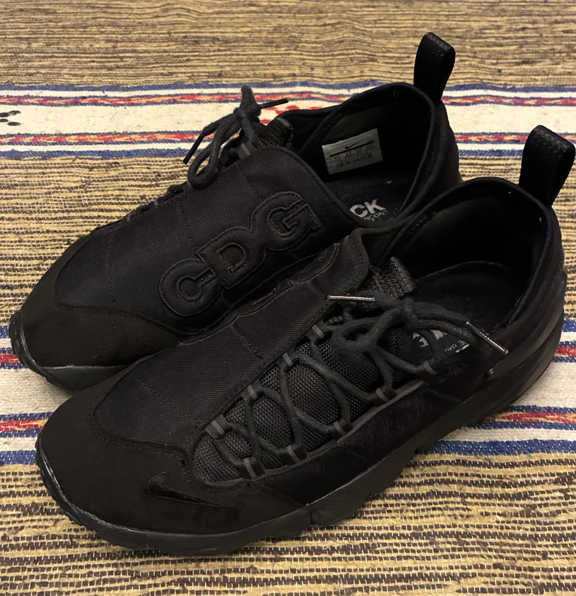 (275)꼼데가르송 x 나이키 에어 풋스케이프 NM 블랙 CDG 상품이미지3