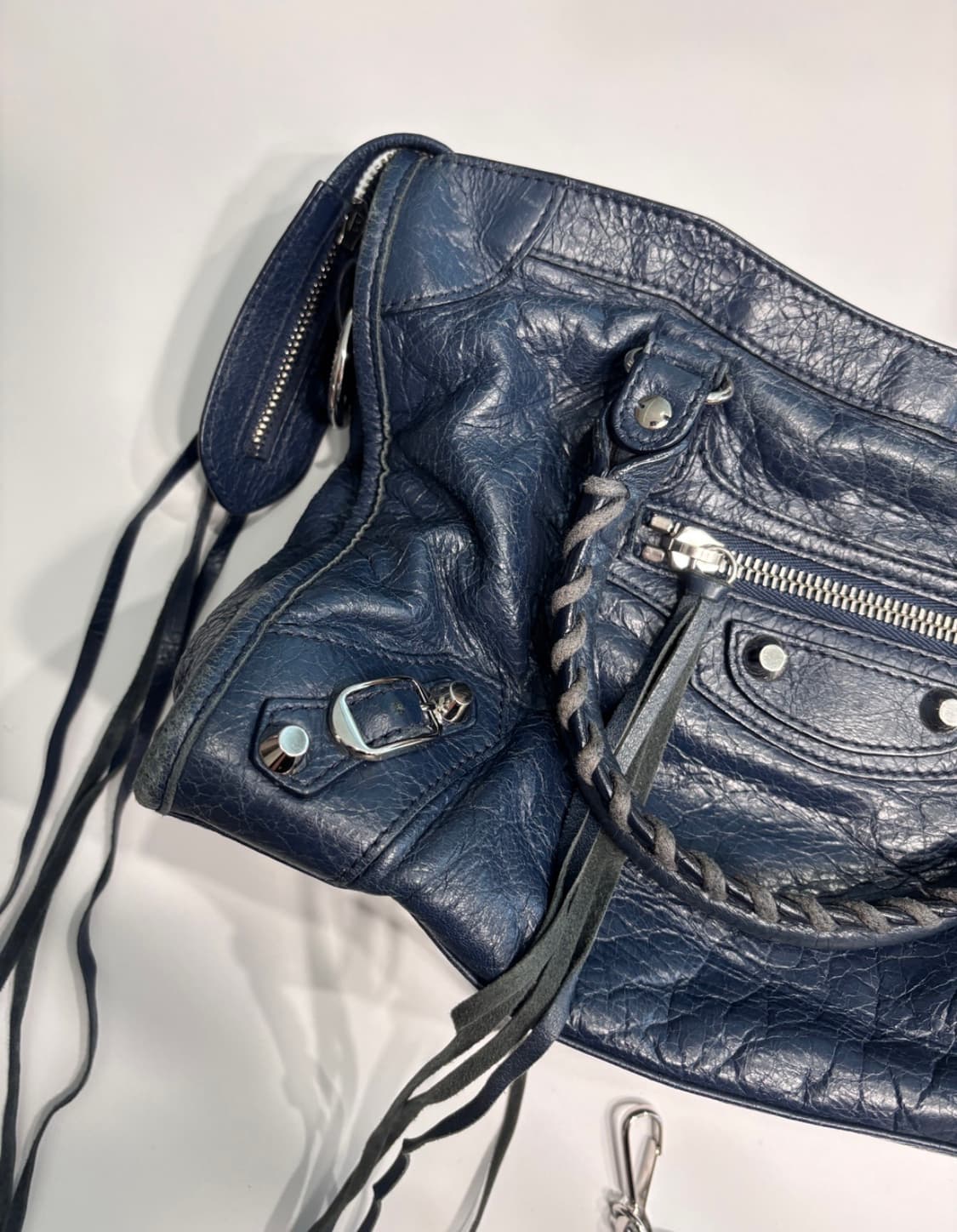 발렌시아가 모터백 스몰 네이비 상품이미지2