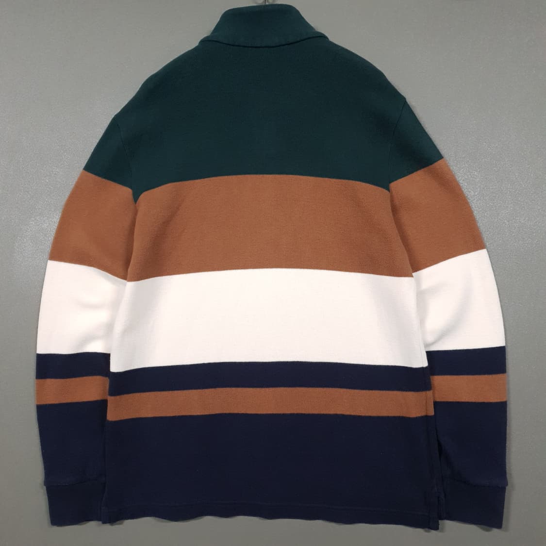 헤지스 신형 20FW 컬러블록 면 하프집업 코튼 니트 스웨터 긴팔티 L 상품이미지10