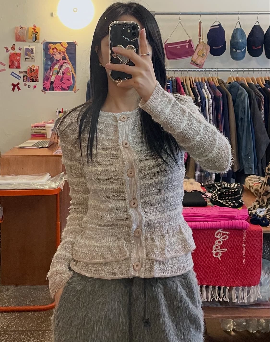 프린지 트위드 가디건 [무배] 상품이미지1