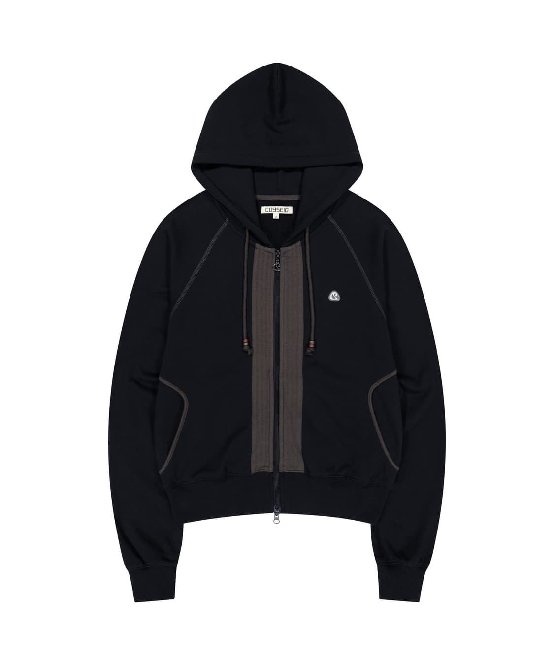 코이세이오 퍼커링 후드 집업 블랙 PUCKERING HOOD 상품이미지1