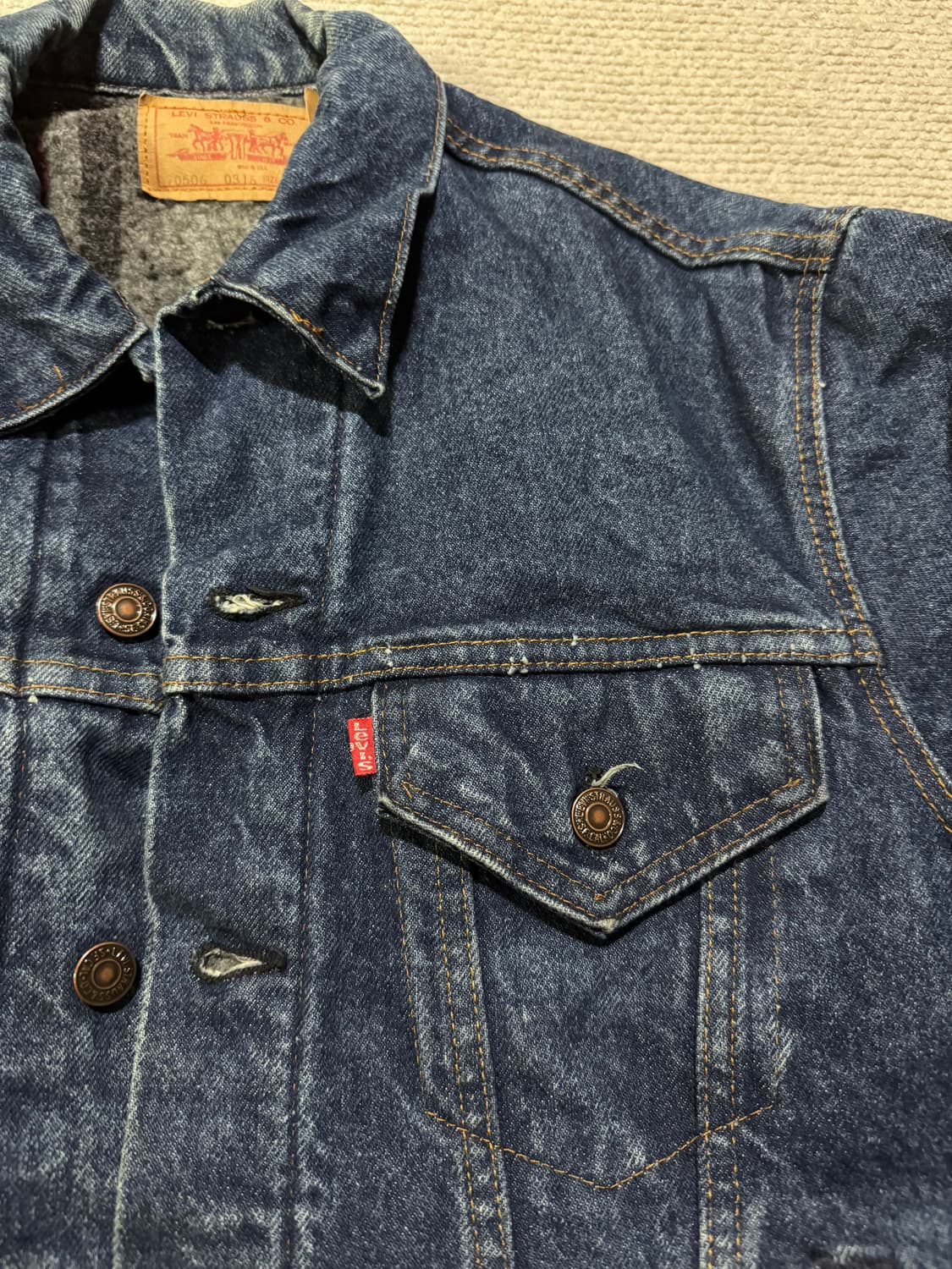 80s USA Levi’s 70506-0316 데님 자켓 40사이즈 상품이미지2