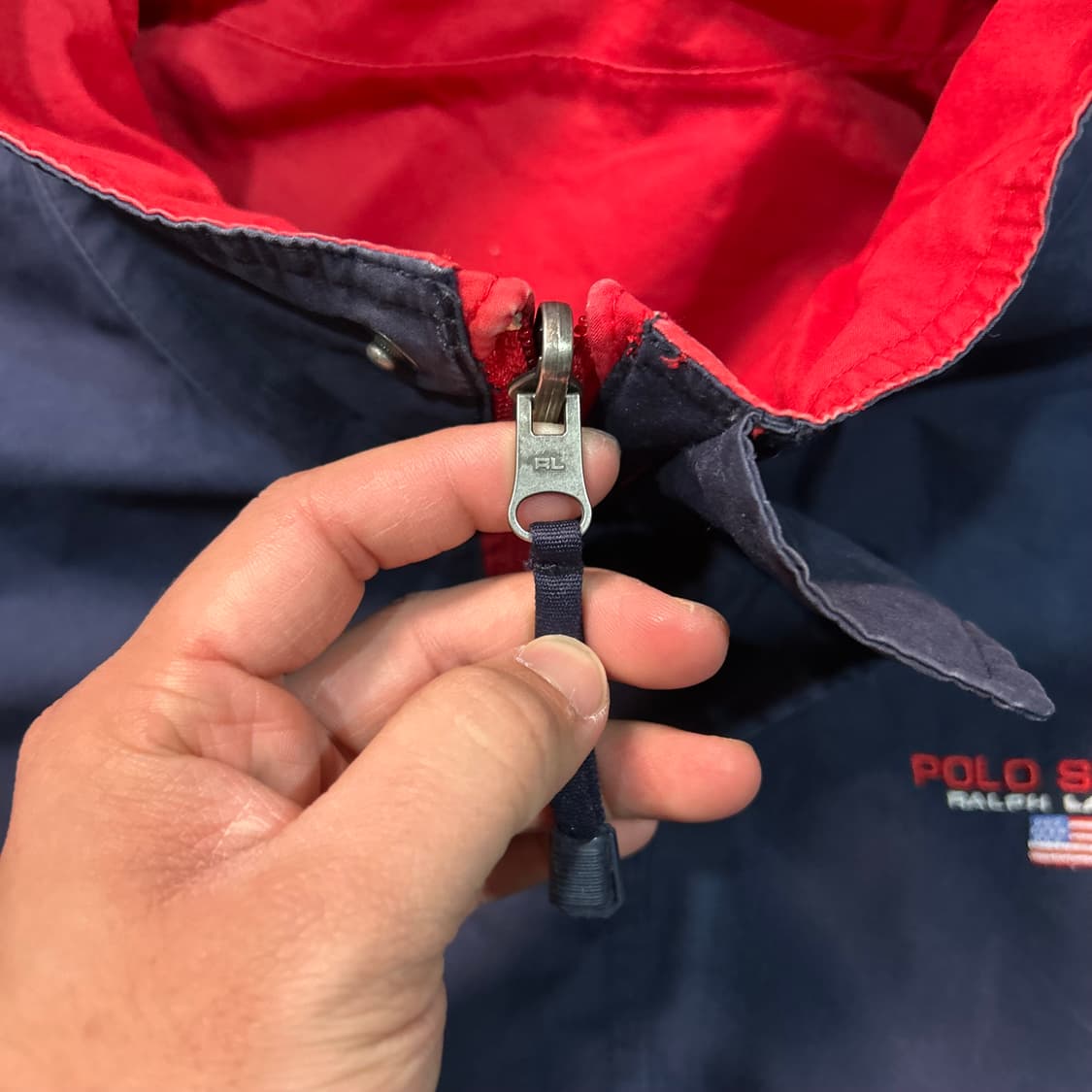 [L] 90s 폴로 스포츠 리버시블 자수로고 스윙자켓 상품이미지5