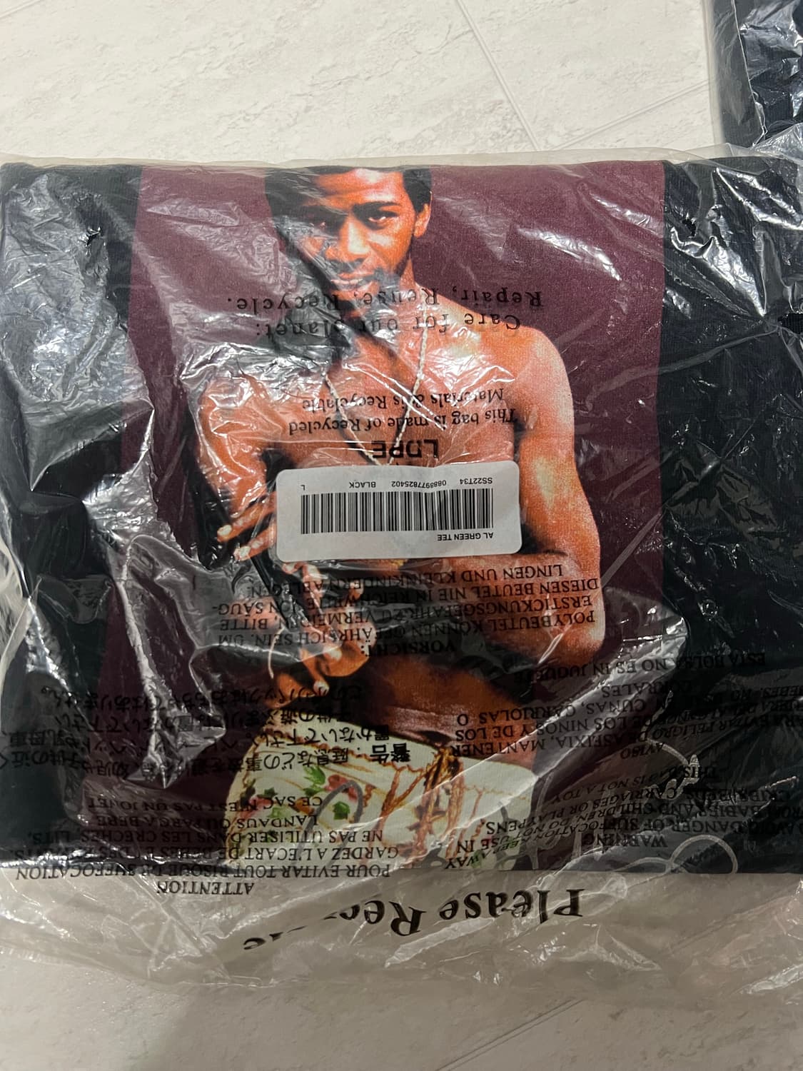 슈프림 알그린 포토티 블랙 L 상품이미지2