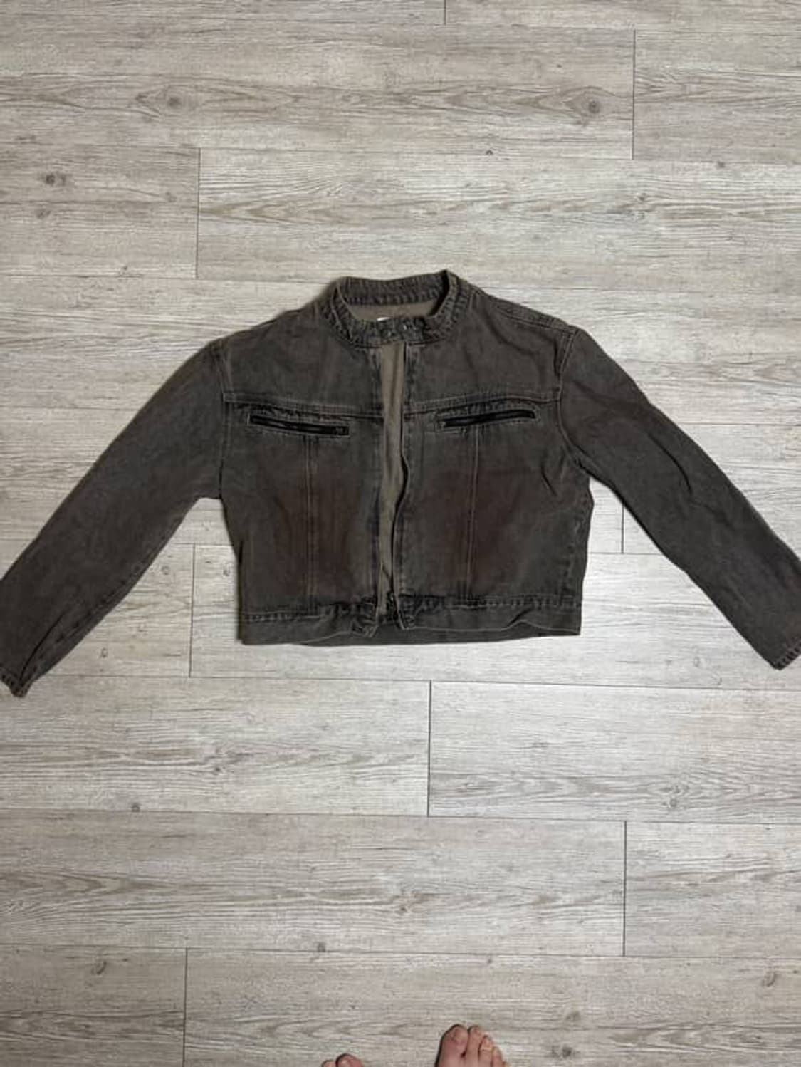 슈퍼서브 워싱 크롭 데님 재킷 상품이미지2