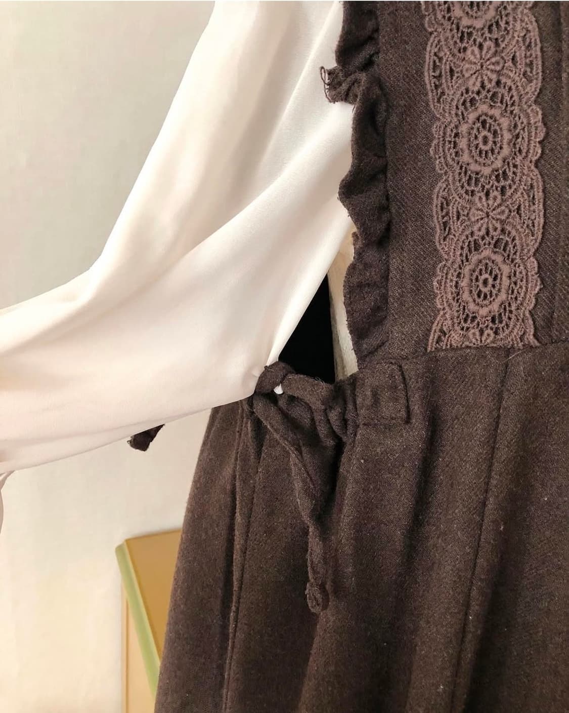 빈티지 유럽 슬리브리스 원피스 상품이미지4