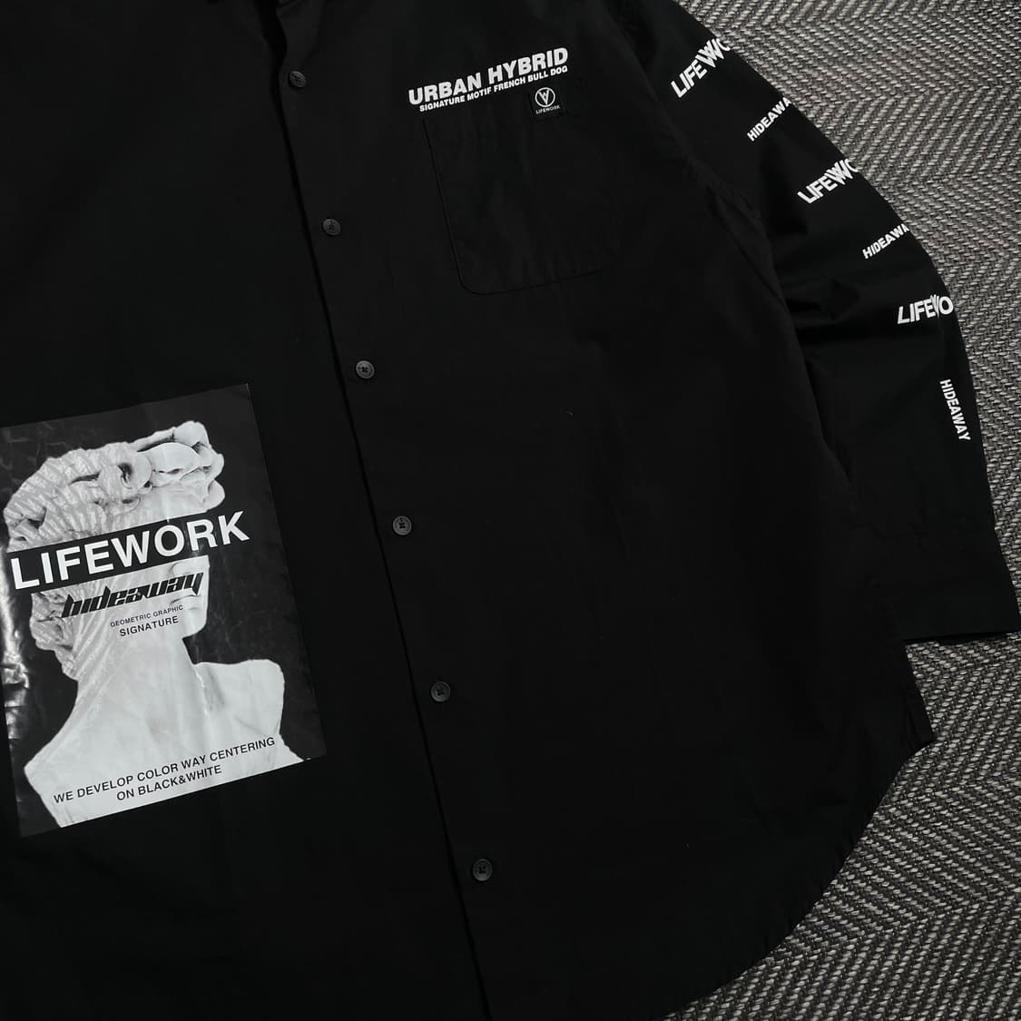 라이프워크 빅로고 프린팅 박시핏 셔츠o 4301 상품이미지3