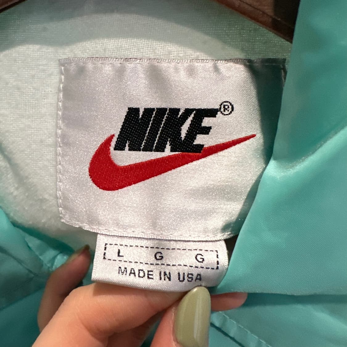 나이키 올드스쿨 코치 자켓 카라넥 스냅버튼 밑단 스트링 디테일 스카이블루 상품이미지7