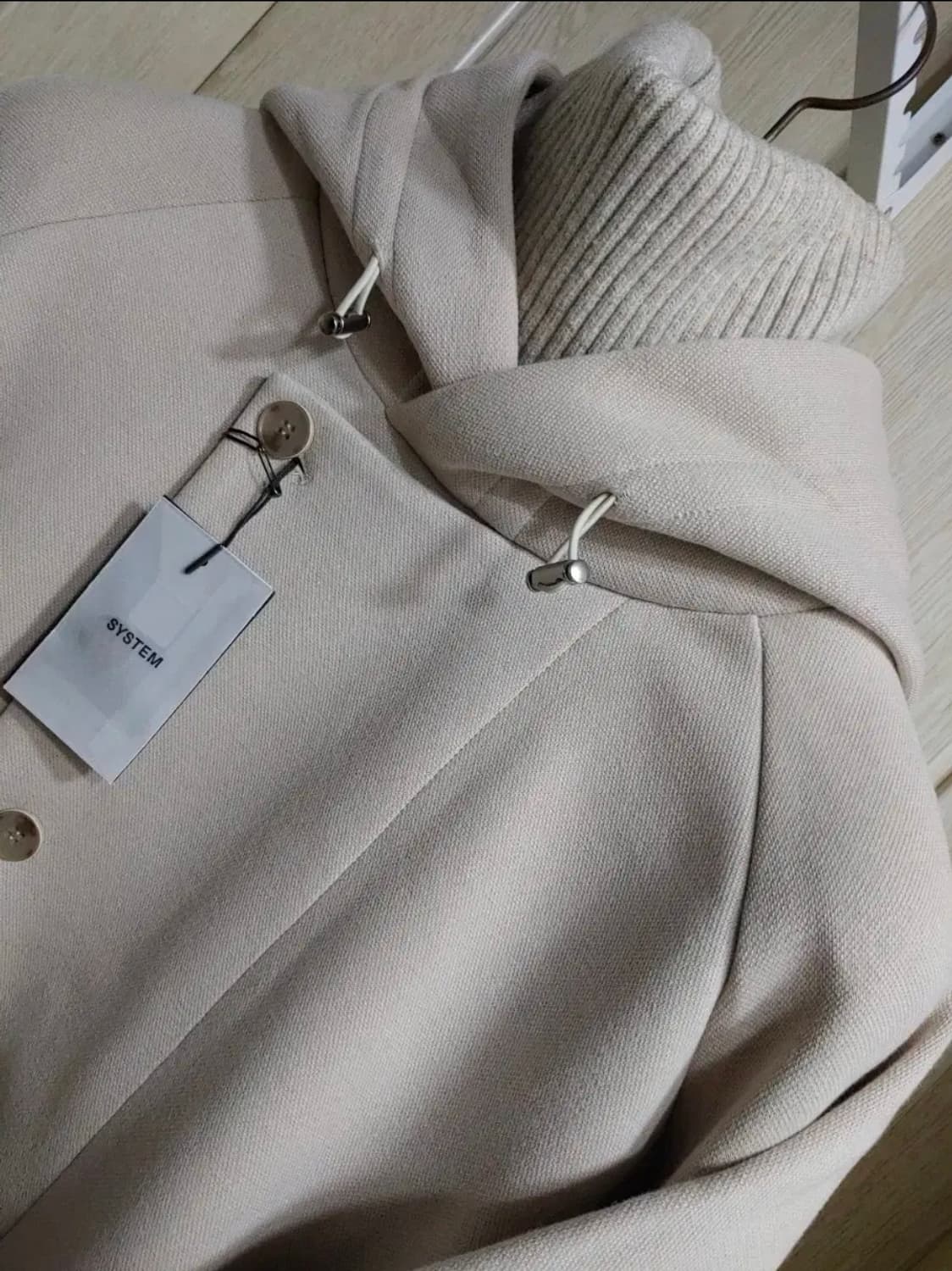 새상품) 택달린 시스템 옴므 목폴라 니팅 후드 맨투맨 티셔츠 타임 솔리드 상품이미지4