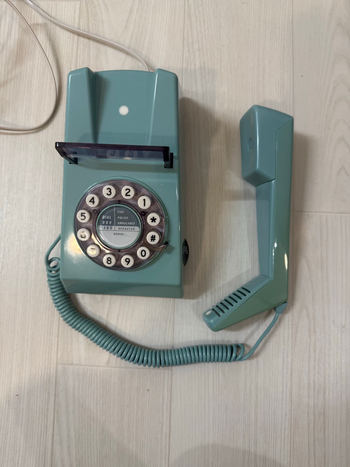 TrimPhone 빈티지 민트색 벽걸이 다이얼 전화기 상품이미지2