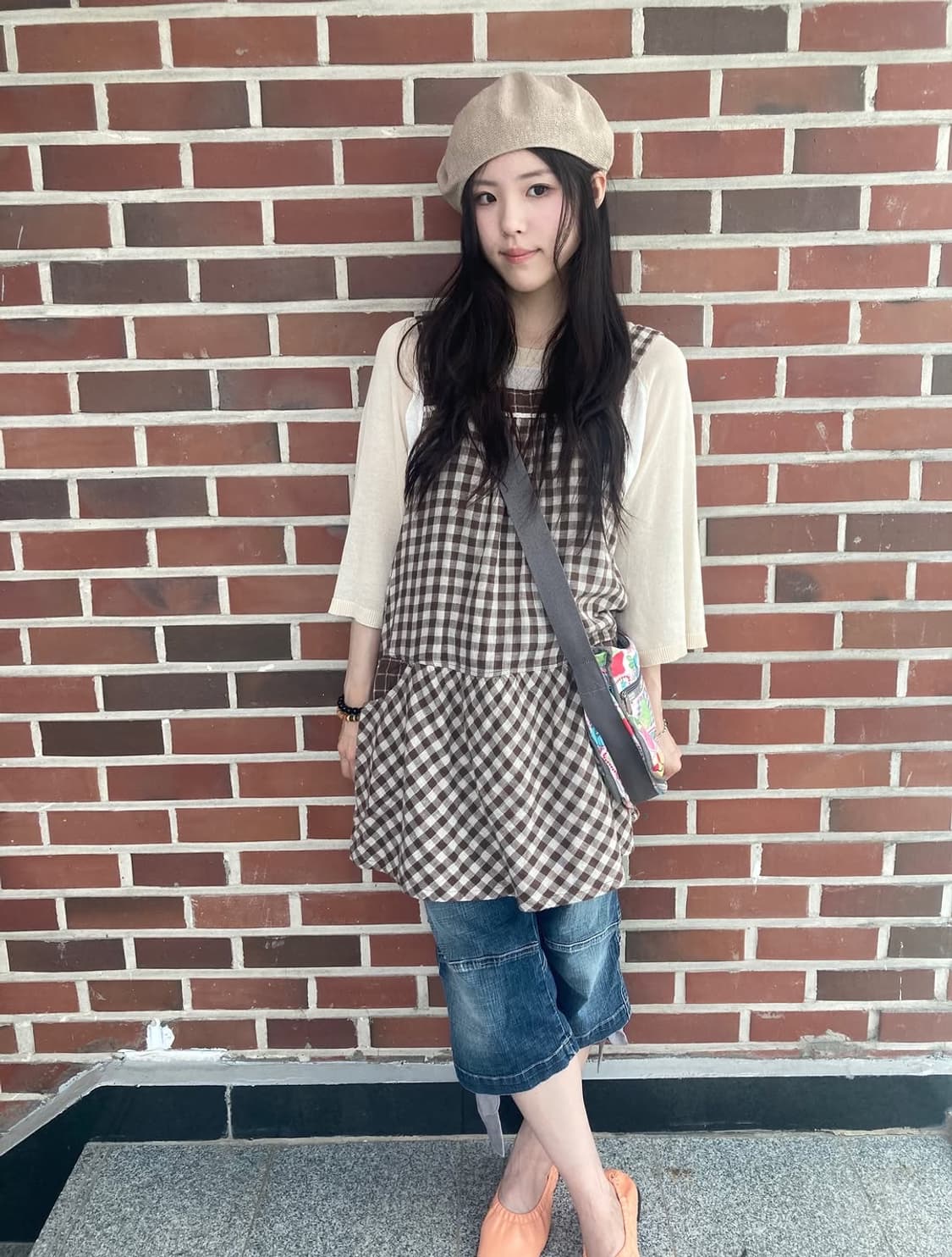 브라운 코지 모리걸 빈티지 코디세트 3pcs 상품이미지4