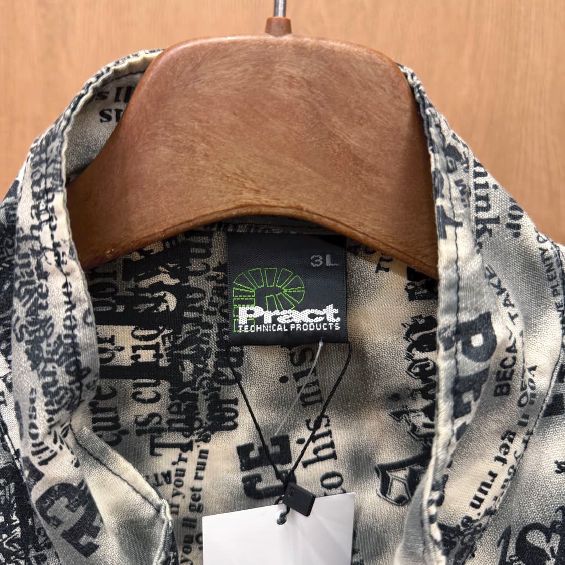 JPN 집업 자켓 올오버 타이포그래피 프린팅 디테일 레귤러핏 그레이 상품이미지6