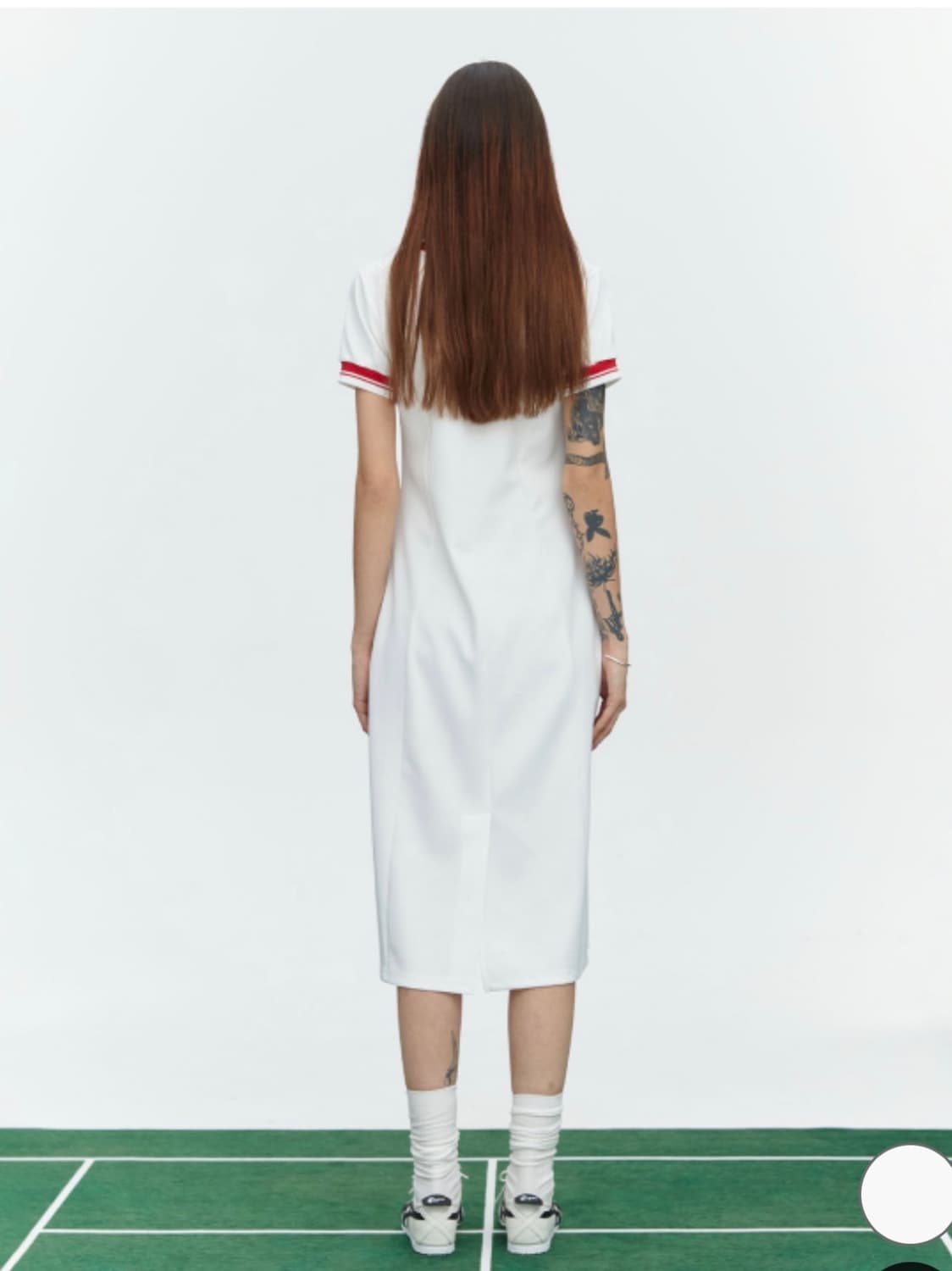 미나수 스트라이프 져지 원피스 (화이트 M) 상품이미지3