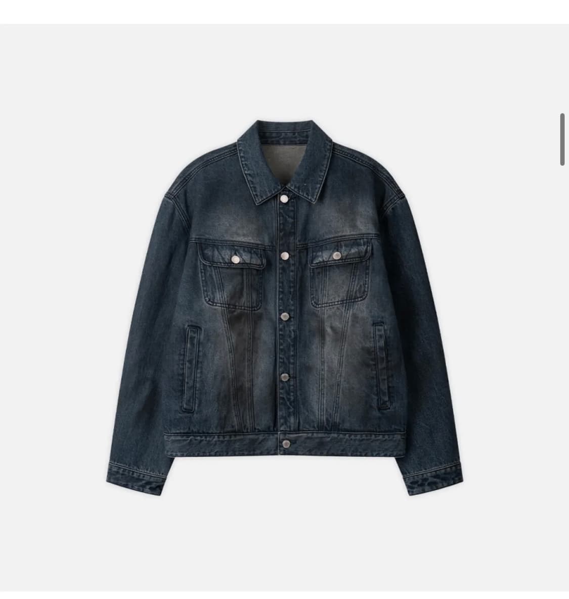 (새상품)(XL)[서강준 PICK]드로우핏 로우 스모크 데님 트러커 자켓 상품이미지8